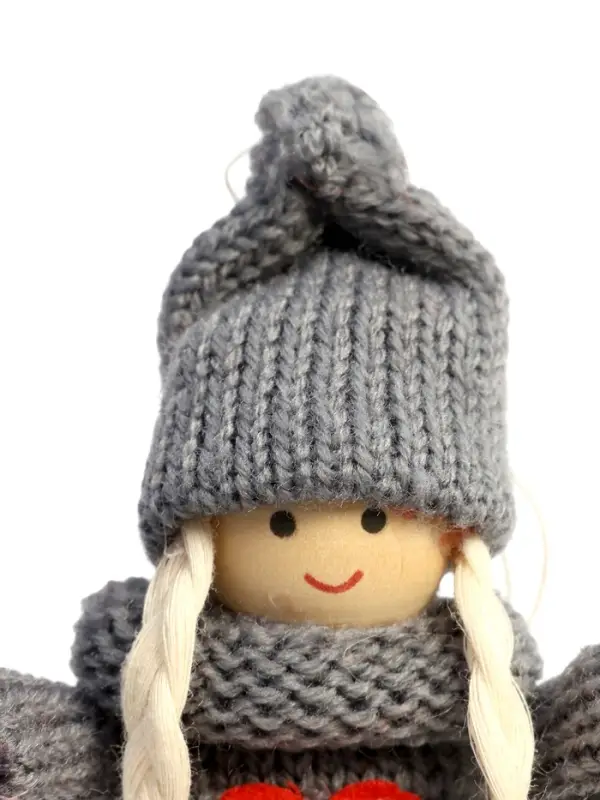Елочная игрушка &laquo;Куколка в костюме&raquo;, серая, МИКС