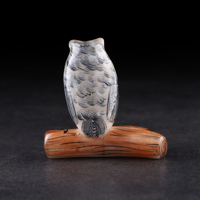Сувенир «Сова на бревне». 8×3,5×7,5 см, селенит Сувенир «Сова на бревне». 8×3,5×7,5 см, селенит