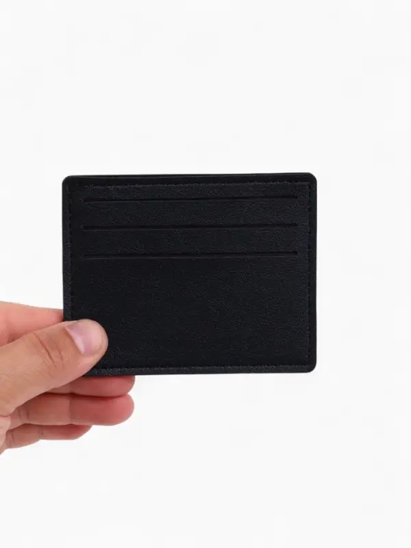 Картхолдер, на 6 карт, отделение для купюр, чёрный