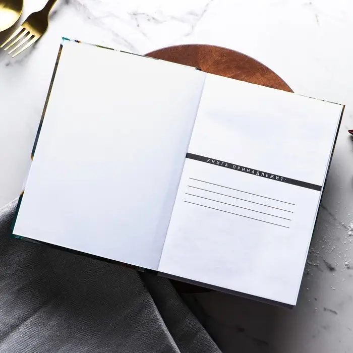 Книга для записи рецептов А5, 80 л. Твердый переплет &laquo;Живи со вкусом&raquo;