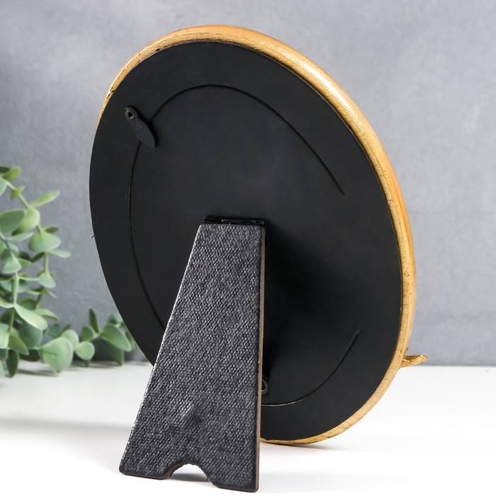 Фоторамка полистоун 10х15 см овальная Фоторамка полистоун 10х15 см овальная "Золотая птичка и розы" золото 20х15,5 см