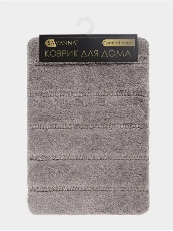 Коврик Savanna, 40&times;60 см, ворс 2 см, микрофибра, серый