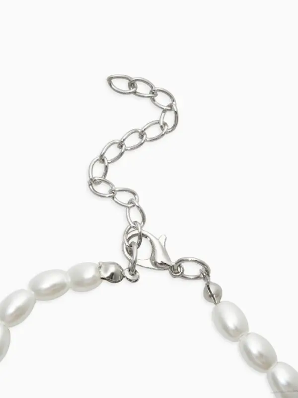 Бусы &laquo;Жемчуг и Сердца&raquo;, L=40 см, керамика, красные, белые