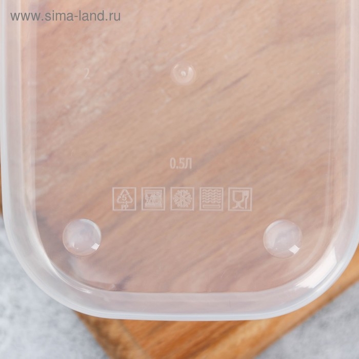 Ланч-бокс «Цвет настроения оранжевый», 0.5 л