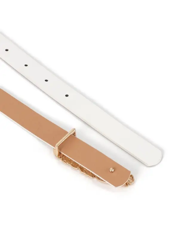 Ремень женский &laquo;Перо&raquo;, гвоздик, 2&times;110 см, без винта, белый