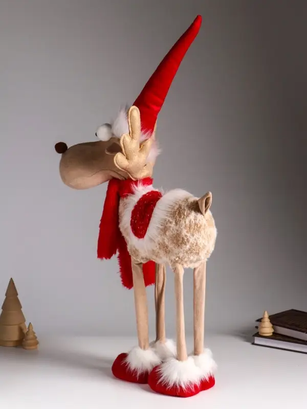 Кукла интерьерная Кукла интерьерная "Золотой лосик в красном колпаке" 26х15х60 см