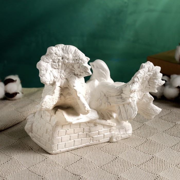 Фигура Фигура "Голуби на сердце" перламутр, 20х16х17см