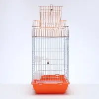 Клетка для птиц Bd=3/1o, раскрывающаяся крыша, 47.5&times;37&times;70 см, красная (фасовка 6 шт.)