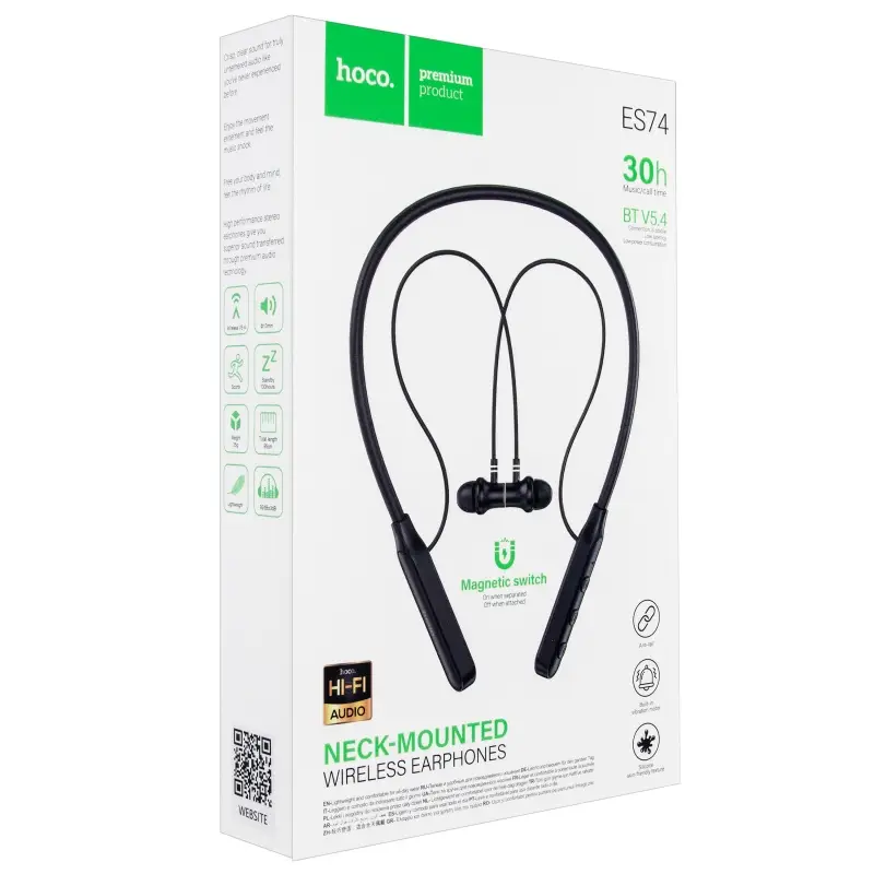 Гарнитура Bluetooth Wireless Earphones ES74 HOCO черная