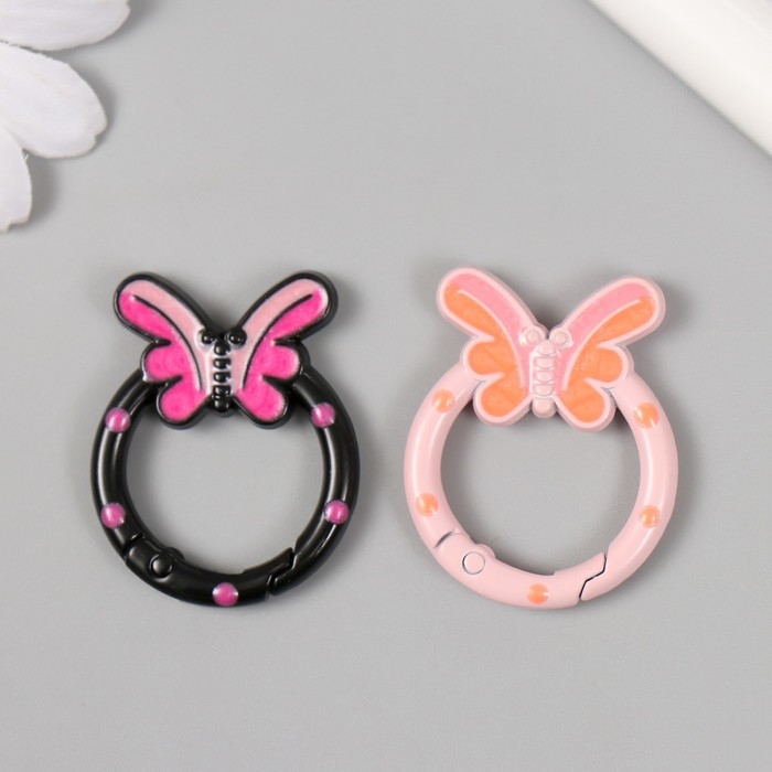 Карабин металл Карабин металл "Бабочка" МИКС 3,8х3 см