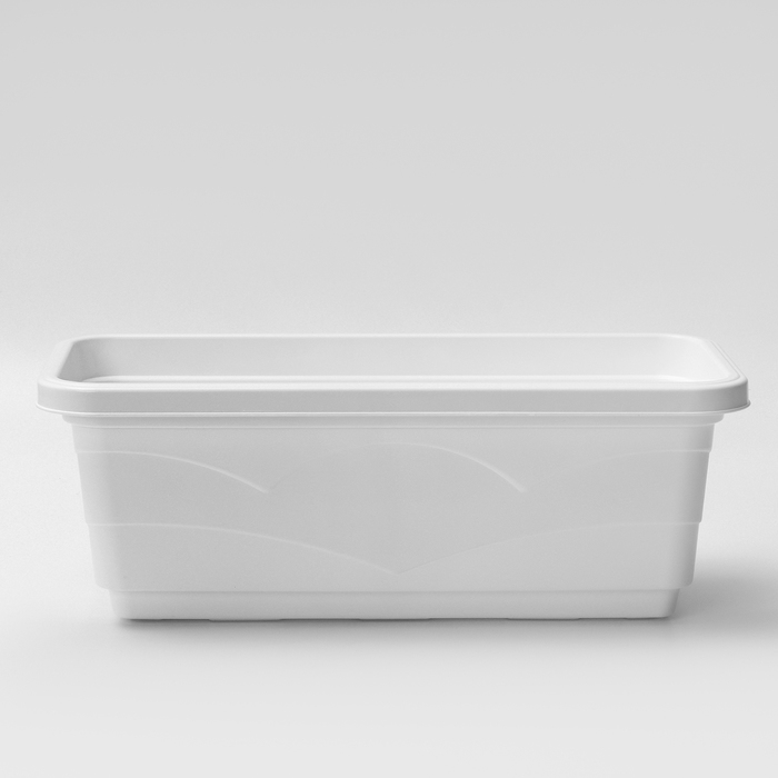 Горшок пластиковый с поддоном для цветов «Квадро», 6 л, цвет белый Горшок пластиковый с поддоном для цветов «Квадро», 6 л, цвет белый