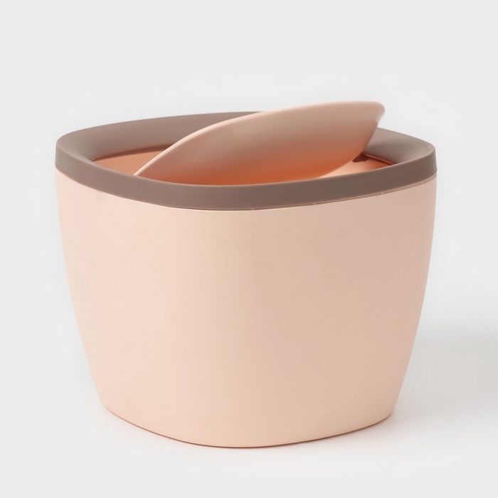 Мусорное ведро настольное Доляна «Сантор», пластик, 2,5 л, 16,5×16×12,5 см, бежевое Мусорное ведро настольное Доляна «Сантор», пластик, 2,5 л, 16,5×16×12,5 см, бежевое