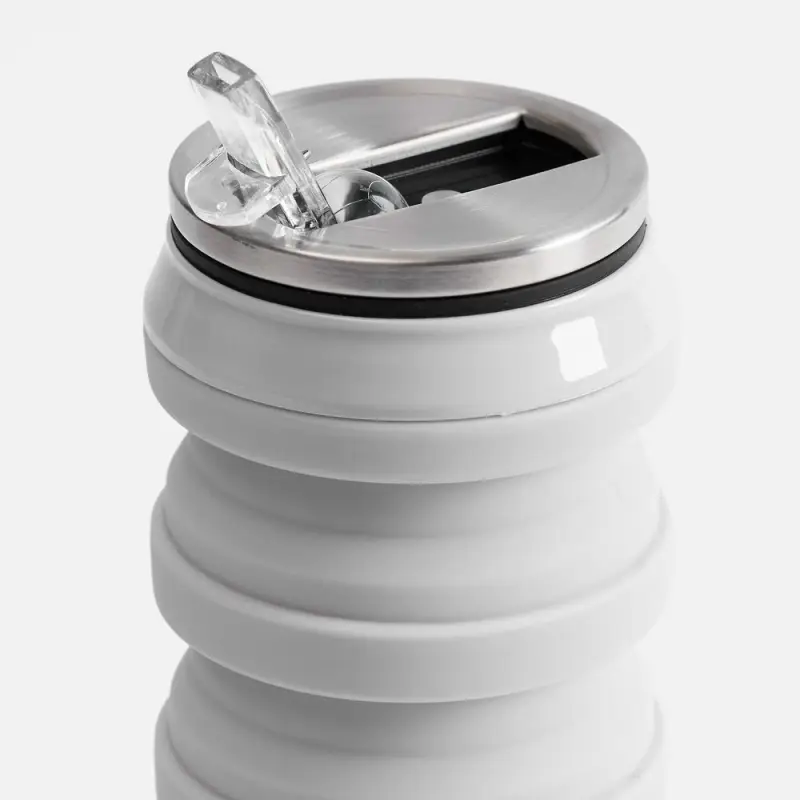 Складная бутылка для воды Folla, серая Складная бутылка для воды Folla, серая