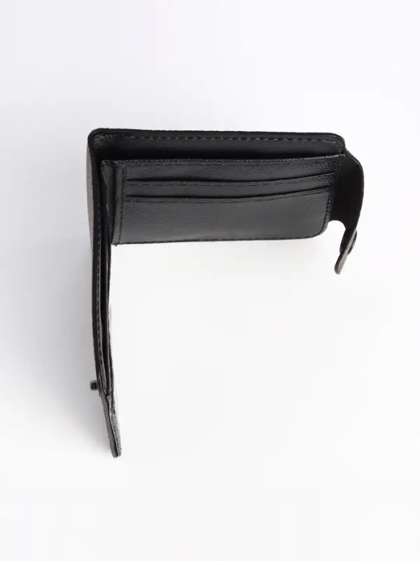 Портмоне мужское на кнопке, коричневое