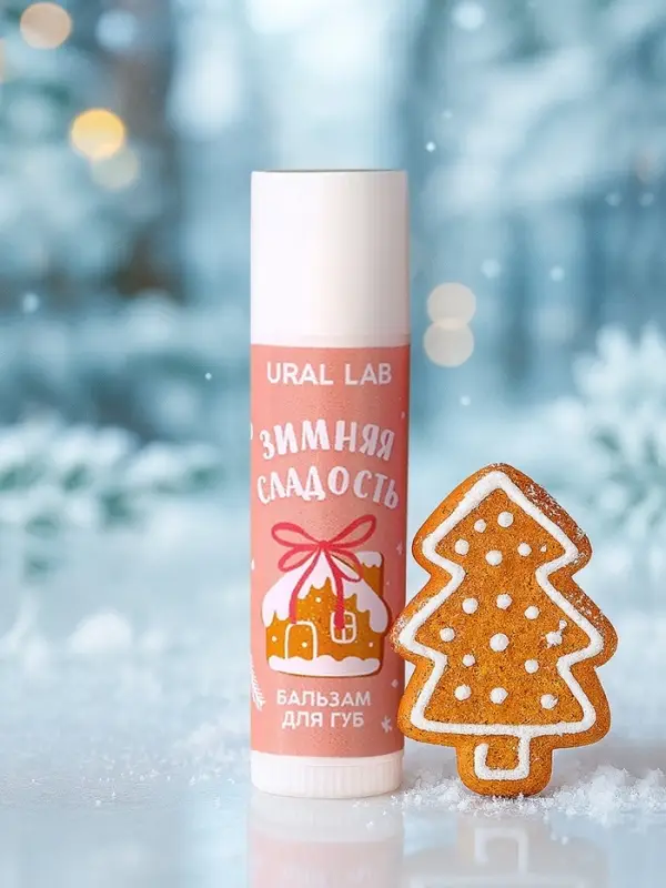Бальзам для губ &laquo;Зимняя сладость&raquo;, 10 г, аромат ванильного пряника, URAL LAB
