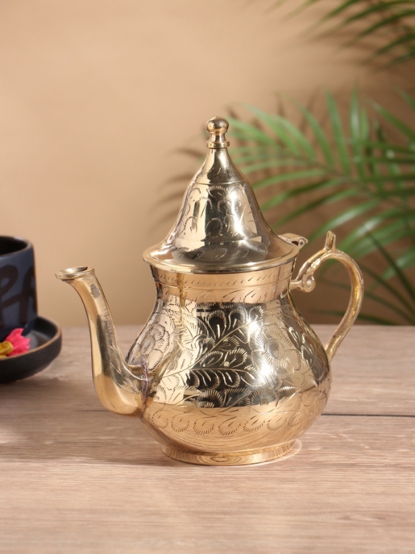 Чайник Чайник "Цветочные узоры" латунь, 600 мл