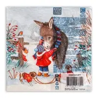 Салфетки новогодние бумажные Home Collection &laquo;Любимый друг&raquo;, 3 слоя, 33&times;33 см, 20 шт.