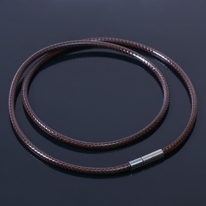 Корейская вощёная нить, 45 см, d=3 мм, цвет коричневый Корейская вощёная нить, 45 см, d=3 мм, цвет коричневый