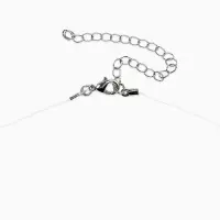 Кулон на леске &laquo;Капля росы&raquo;, L=35 см, белый в серебре