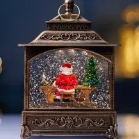 Фигура светодиодная &laquo;Дед Мороз&raquo; 5.5&times;14&times;19.5 см, от батареек 3хААА, музыка, USB, свечение тёплое белое