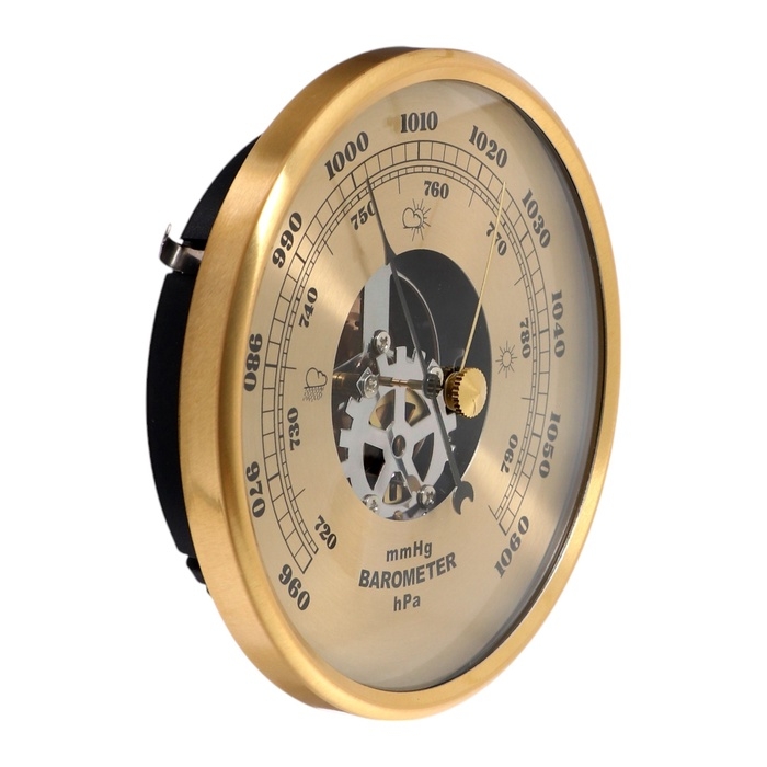 Барометр с шестерней, механический, настенный, d=10,8см Барометр с шестерней, механический, настенный, d=10,8см