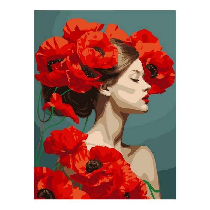 Картина по номерам «Прекрасные маки», на картоне, 20 × 28,5 см Картина по номерам «Прекрасные маки», на картоне, 20 × 28,5 см