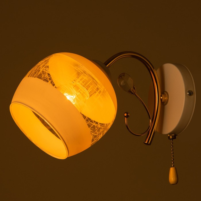 Бра 3905-160/1 40Вт E27 белый-золото