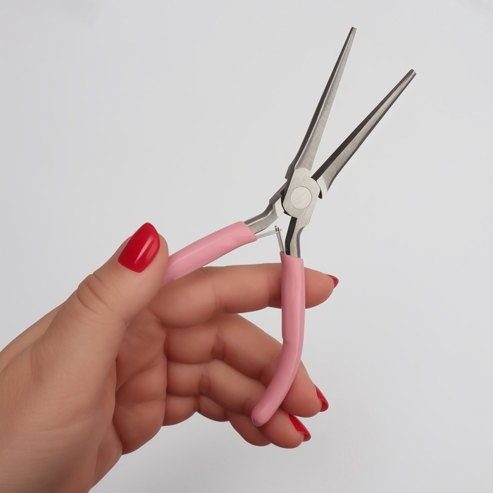 Тонкогубцы для моделирования ногтей, 15 см, цвет розовый Тонкогубцы для моделирования ногтей, 15 см, цвет розовый
