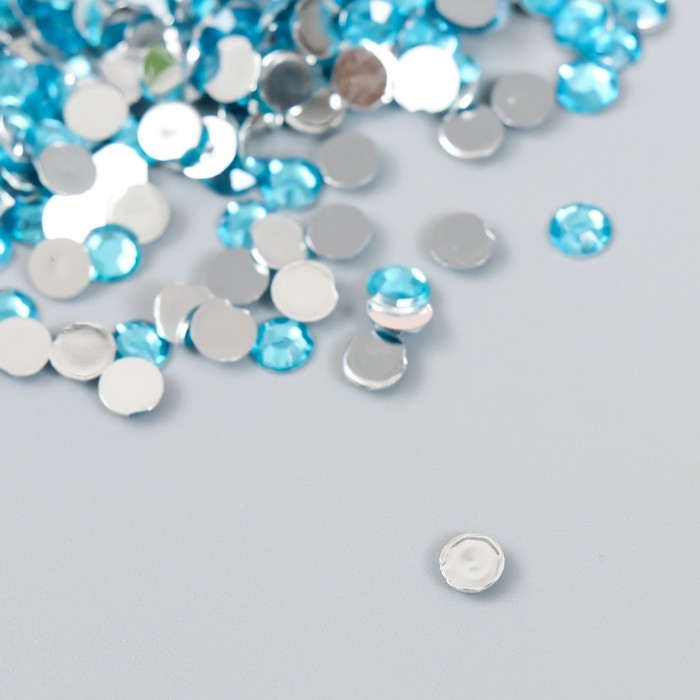 Декор для творчества в бутылочке Декор для творчества в бутылочке "Стразы. Голубая вода" набор 500 шт d=0,5 см 7х2х2 см