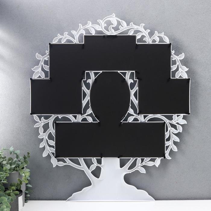 Фоторамка на 8 фото 10х10, 10х15 см  Фоторамка на 8 фото 10х10, 10х15 см "Семейное древо" белая 60х50х2 см