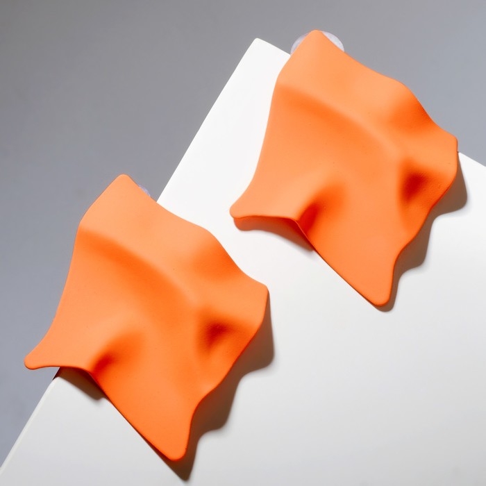 Серьги металл «Яркость» ромб, цвет оранжевый Серьги металл «Яркость» ромб, цвет оранжевый