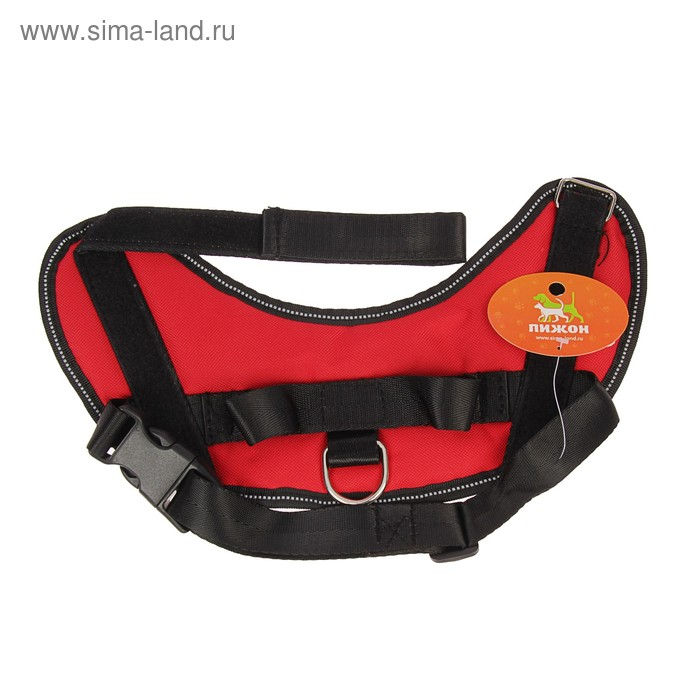 Шлейка К9 мягкая светоотражающая, размер M, ОГ 55-65 см, вес 11-20 кг, красная Шлейка К9 мягкая светоотражающая, размер M, ОГ 55-65 см, вес 11-20 кг, красная