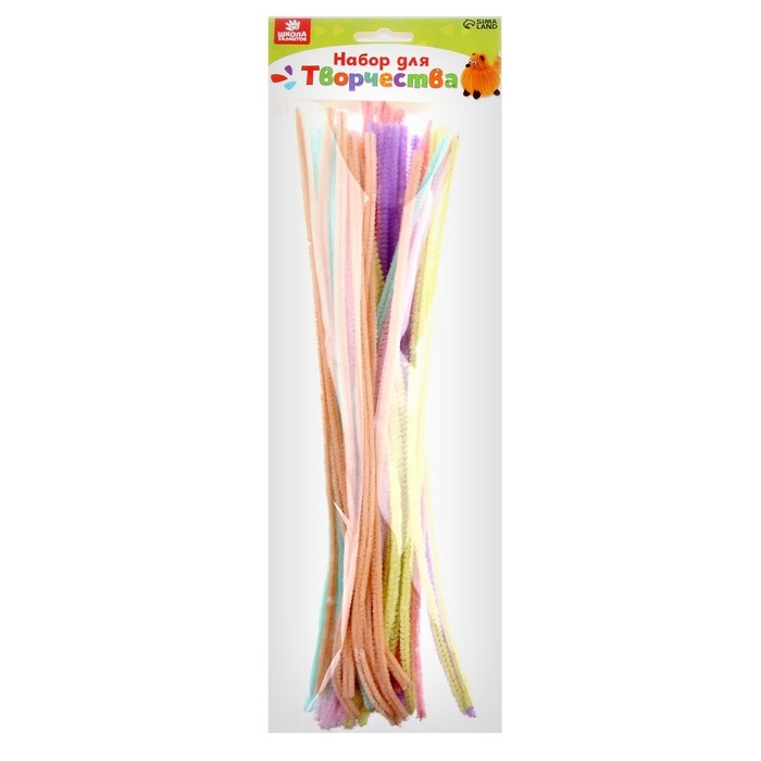 Проволока с ворсом для поделок и декора набор 50 шт., размер 1 шт. — 0,8 × 30 см, цвет МИКС