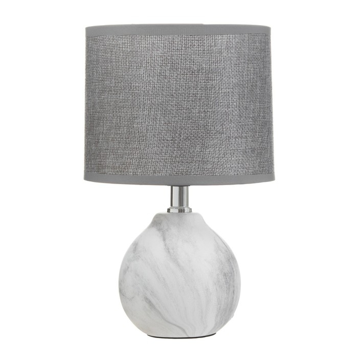 Настольная лампа Настольная лампа "Гуте" 1хE14 белый-серый 15х15х26 см RISALUX
