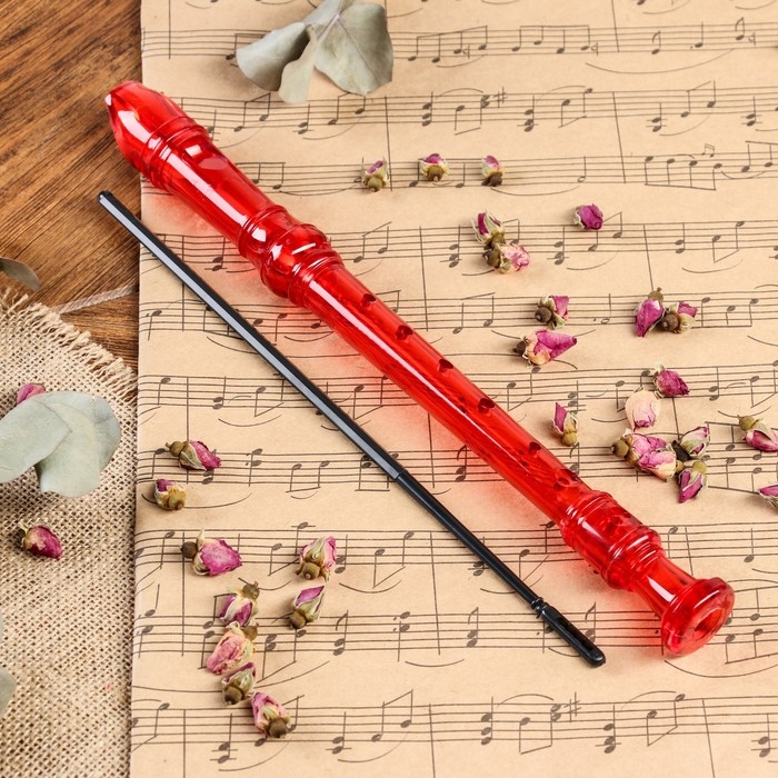 Блокфлейта Music Life, 8 отверстий, немецкая система, красная Блокфлейта Music Life, 8 отверстий, немецкая система, красная