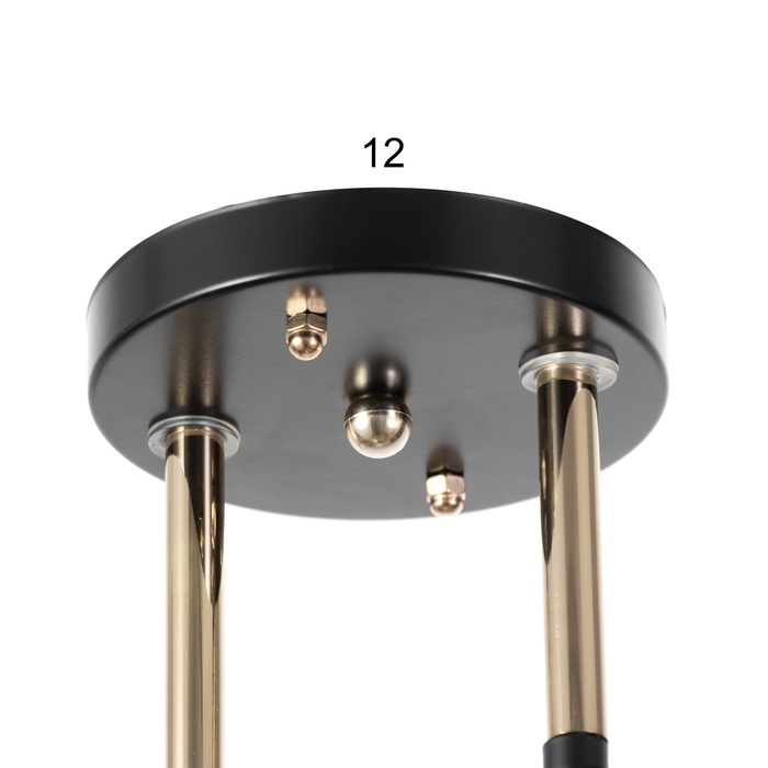 Люстра Люстра "Артемис" 3хЕ27 40Вт черно-золотой 52х20х27 см