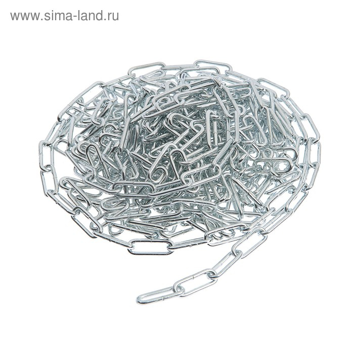 Цепь длиннозвенная ТУНДРА krep, DIN763, диаметр 4 мм, сварная, оцинкованная, 10 м Цепь длиннозвенная ТУНДРА krep, DIN763, диаметр 4 мм, сварная, оцинкованная, 10 м