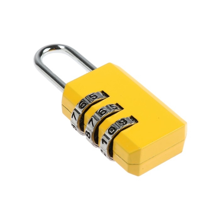 Замок навесной кодовый ТУНДРА ZK003 желтый Замок навесной кодовый ТУНДРА ZK003 желтый