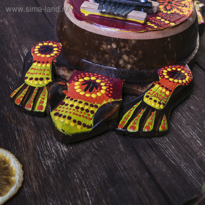 Сувенирный музыкальный инструмент Сувенирный музыкальный инструмент "Калимба Геккон" 30x14x6 см