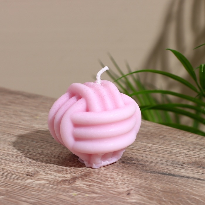 Свеча  Свеча "Клубок" 6х5х6 см, соевый воск МИКС