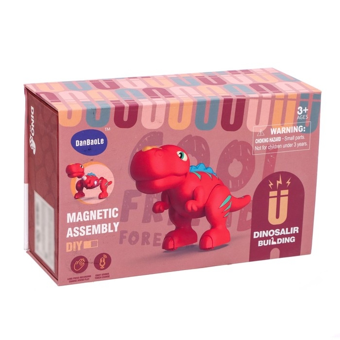 Конструктор магнитный «Дино», 5 деталей Конструктор магнитный «Дино», 5 деталей