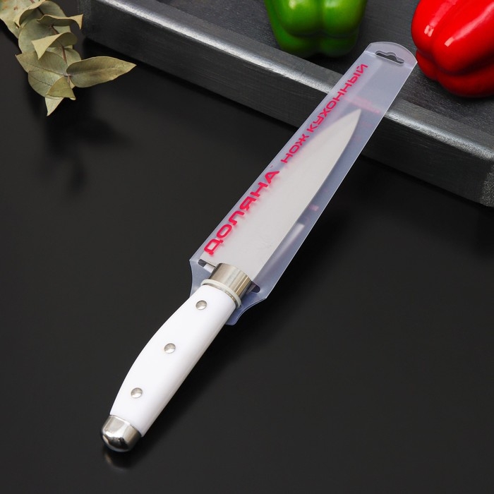 Нож кухонный Доляна «Инканто», лезвие 12 см, цвет белый