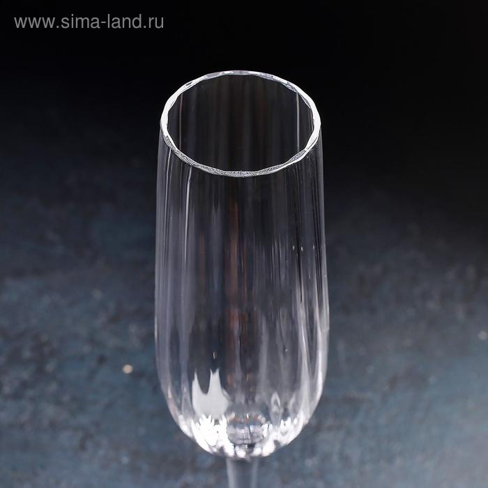 Бокал для шампанского стеклянный &laquo;Селибритис&raquo;, 180 мл, 7&times;24 см