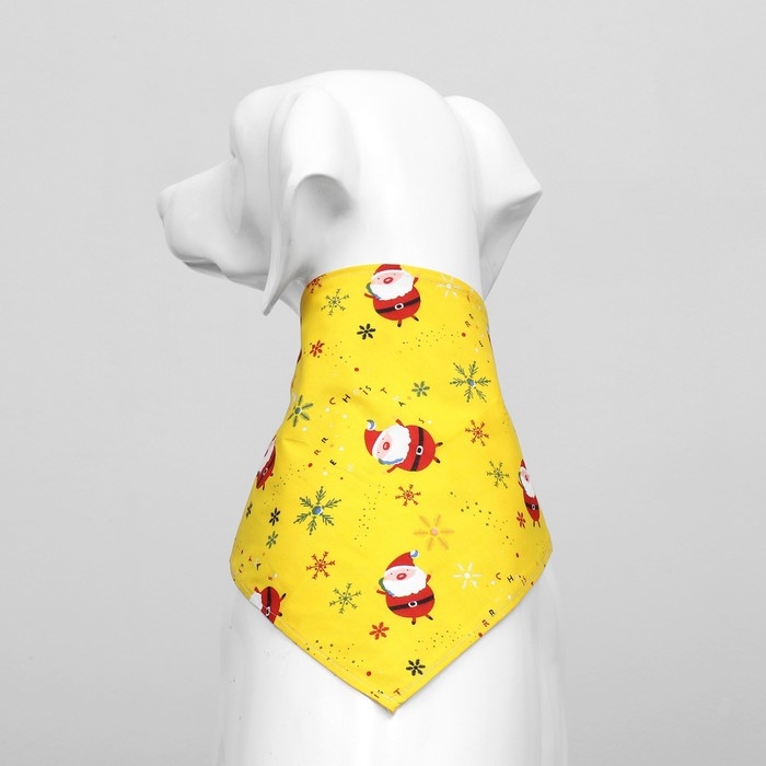 Бандана для животных  Бандана для животных "Снежинки", размер L (ОШ до 62 см)