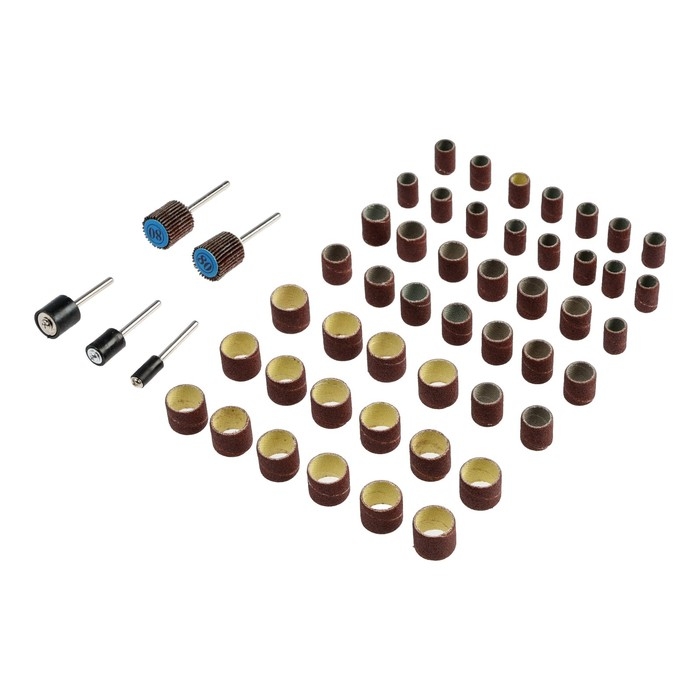 Набор мини-насадок для гравера ТУНДРА, абразивные круги и рулоны, 3.2 мм, 52 предмета Набор мини-насадок для гравера ТУНДРА, абразивные круги и рулоны, 3.2 мм, 52 предмета