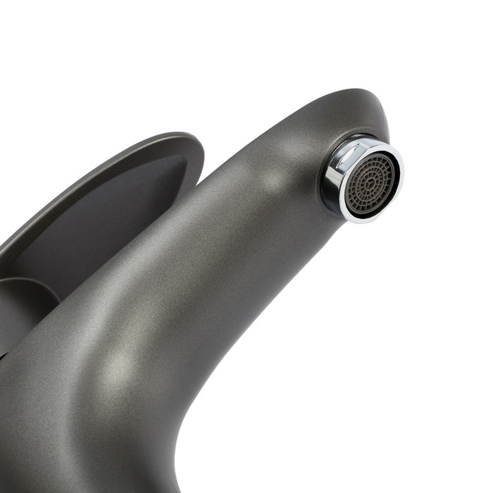 Смеситель для раковины ZEIN Z3660, однорычажный, высота излива 12 см, ABS-пластик, графит Смеситель для раковины ZEIN Z3660, однорычажный, высота излива 12 см, ABS-пластик, графит