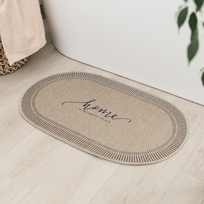 Коврик для ванной Этель Коврик для ванной Этель "Happy place", 48х78 см