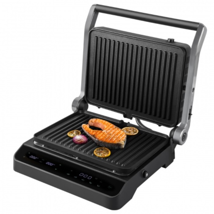 Гриль электрический Endever Grillmaster245, 2300 Вт, антипригарное покрытие, 30х22 см, серый 1052646 Гриль электрический Endever Grillmaster245, 2300 Вт, антипригарное покрытие, 30х22 см, серый 1052646