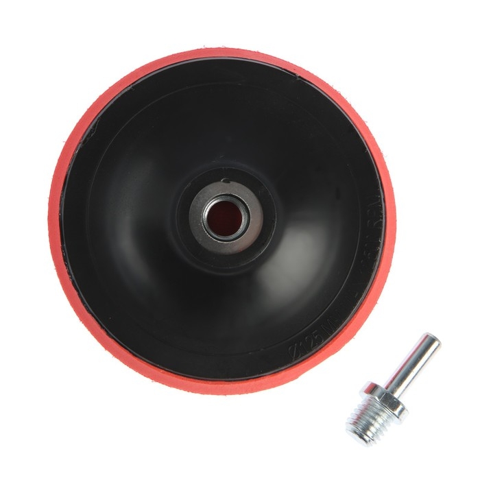 Насадка с липучкой для дрели и УШМ ЛОМ, М14, с адаптером, 125 мм Насадка с липучкой для дрели и УШМ ЛОМ, М14, с адаптером, 125 мм