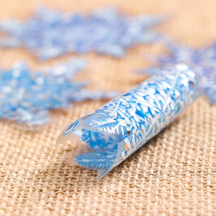 Набор наклеек оформительский "Зимний блеск" голографическая фольга, 49,3х33,6см